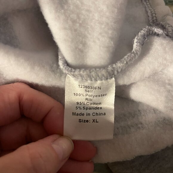 Women's XL Fashion Nova Written With Love Sweatshirt Color Block Drawstring - Picture 7 of 8